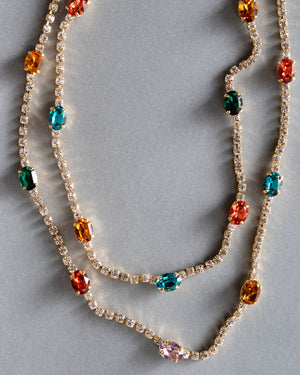 Double Chain Ovals Necklace