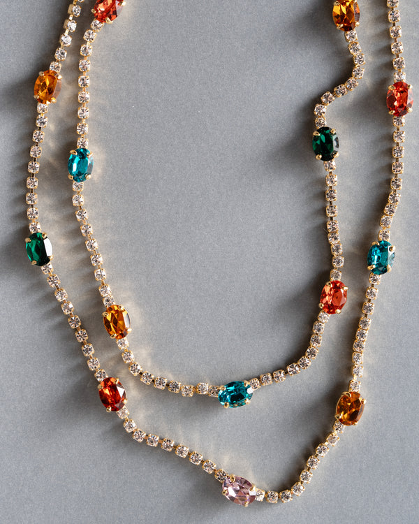 Double Chain Ovals Necklace