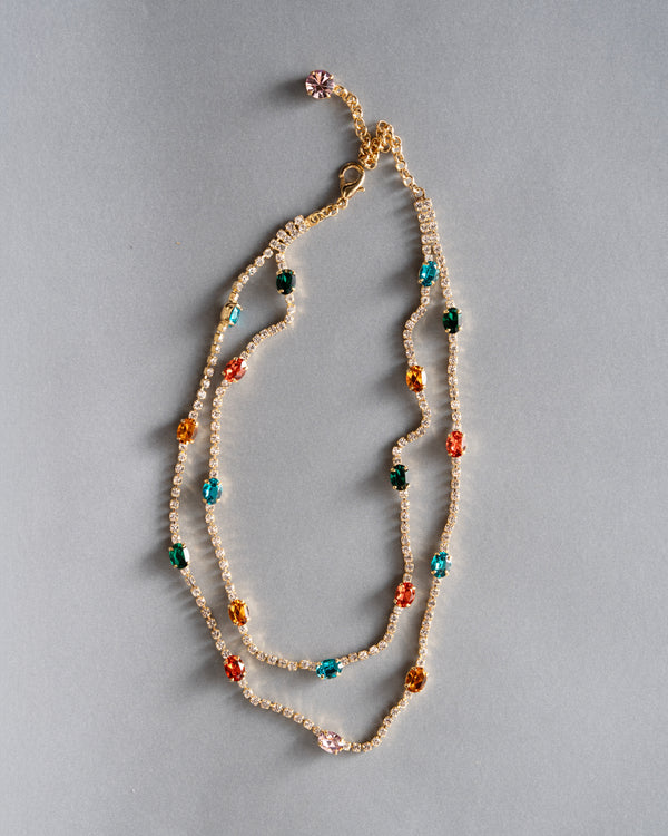 Double Chain Ovals Necklace