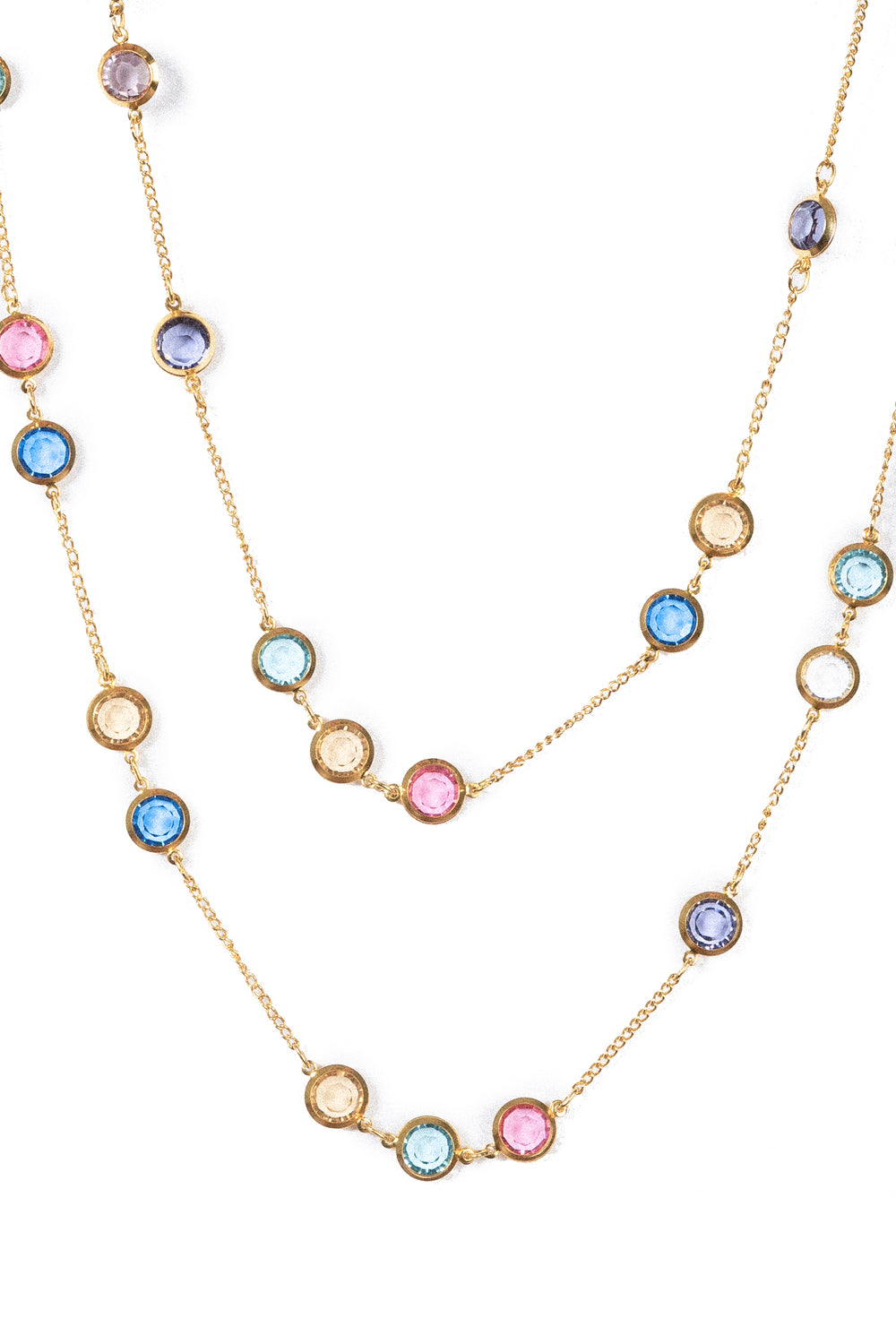 Long Crystal Chain Necklace
