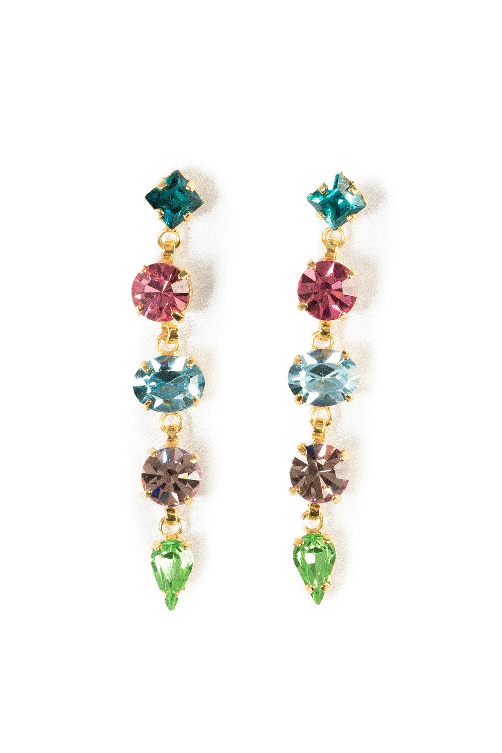 Multi Drop Crystal Earrings