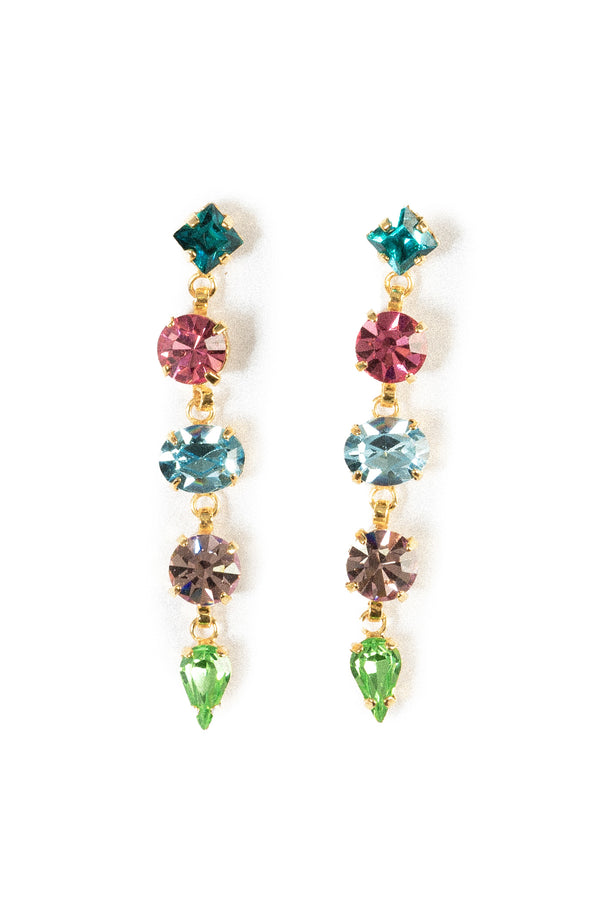 Multi Drop Crystal Earrings