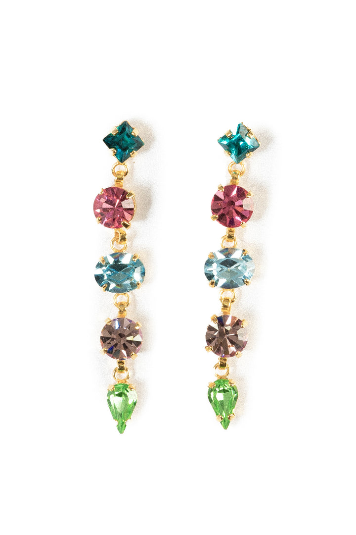 Multi Drop Crystal Earrings