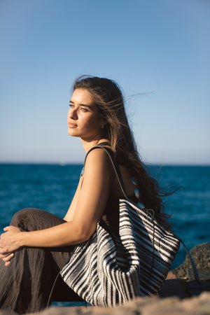 Slouch Bag in B&W