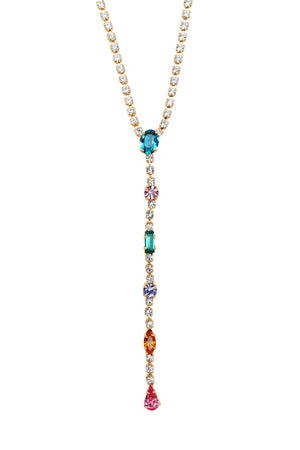 Mixed Shape Drop Necklace