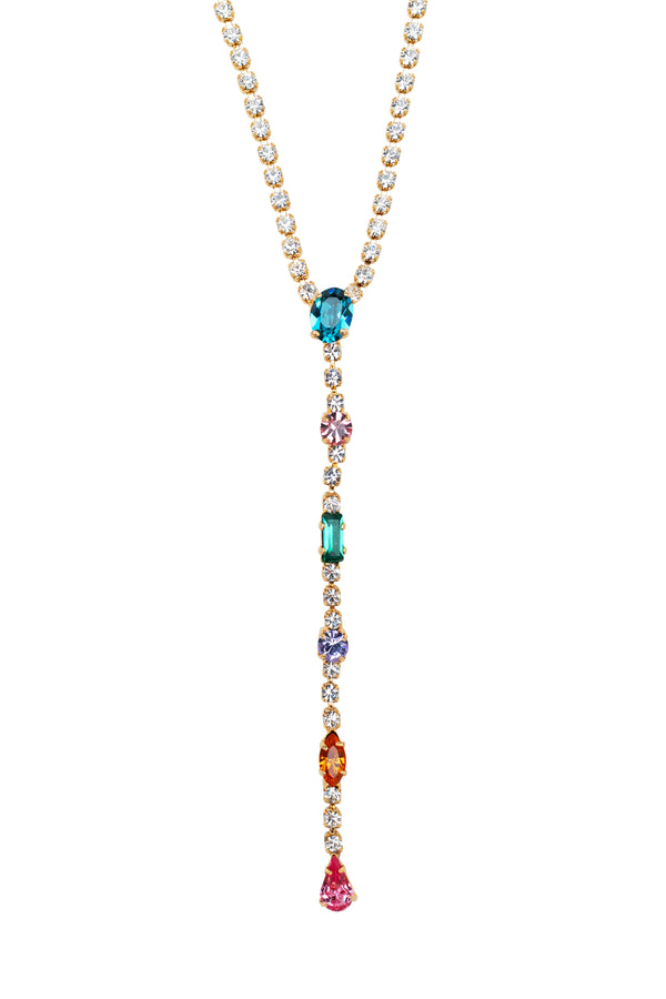 Mixed Shape Drop Necklace