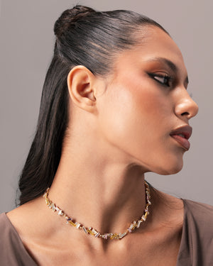 Crushed Crystals Necklace The Gold Edit