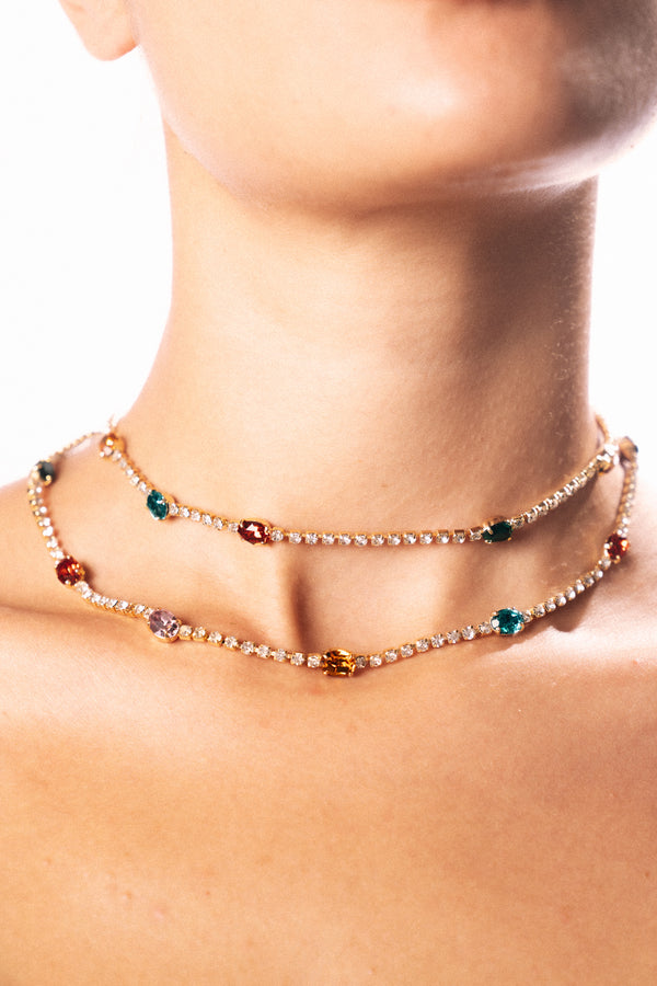 Double Chain ovals Necklace