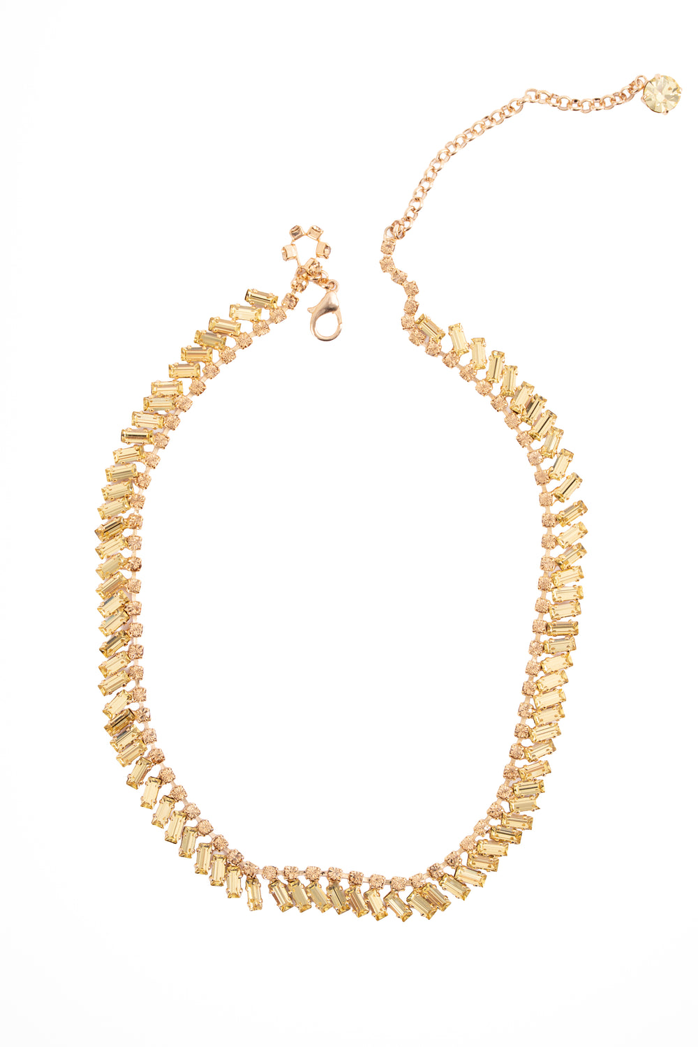 The Baguette Cascade Necklace The Gold Edit