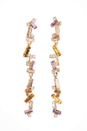 Crushed Crystals Earrings The Gold Edit