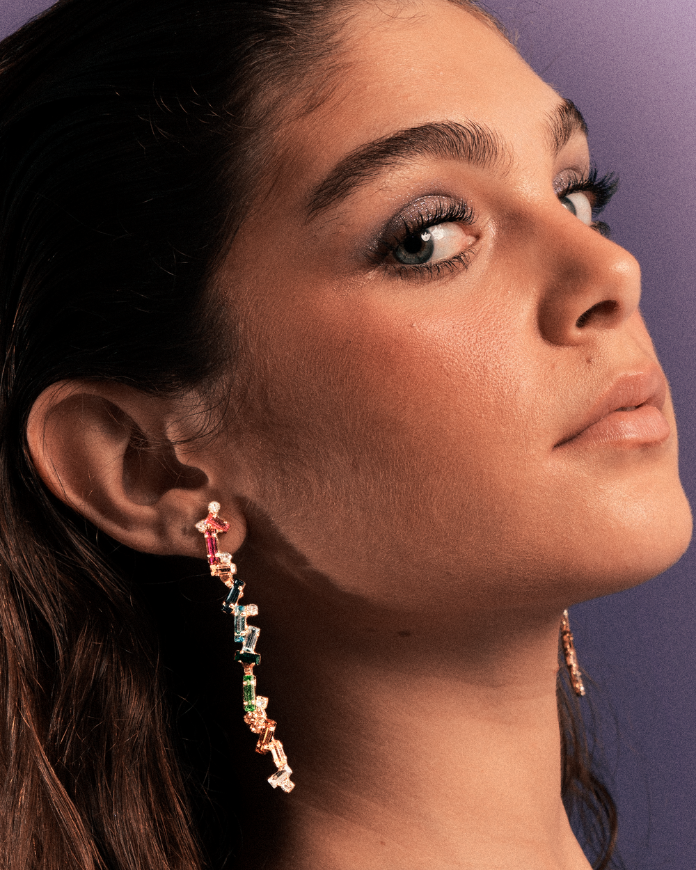 CRUSHED CRYSTAL EARRINGS