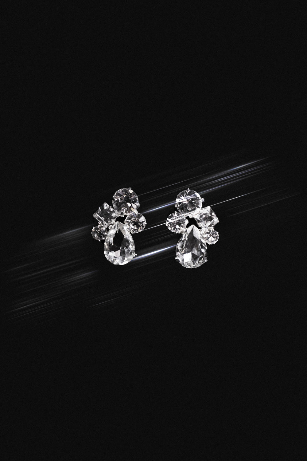 Clear Cluster Earrings