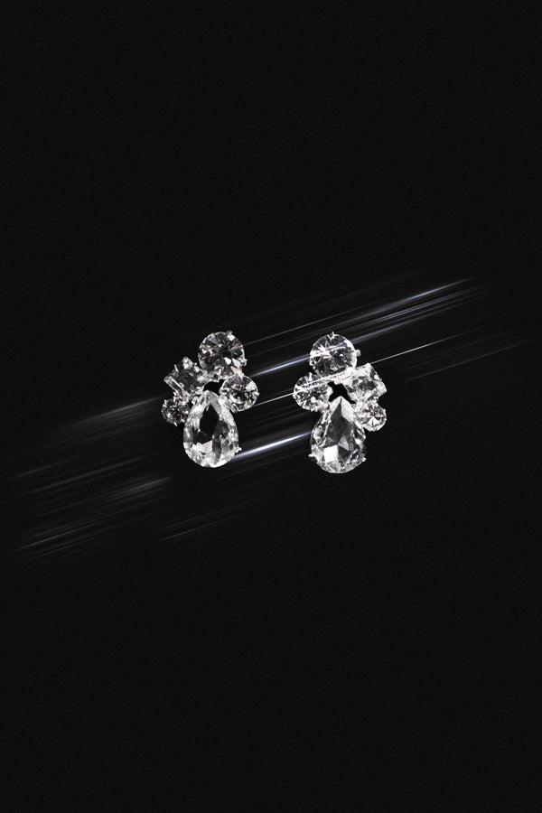 Clear Cluster Earrings