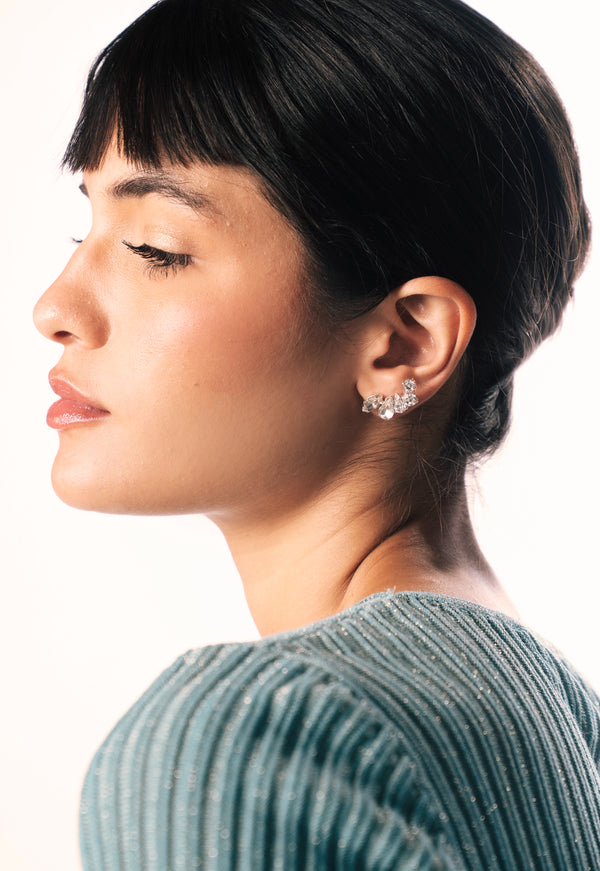 Crystal Trace Stud Earrings