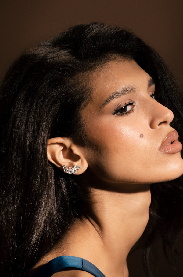 Crystal Trace Stud Earrings