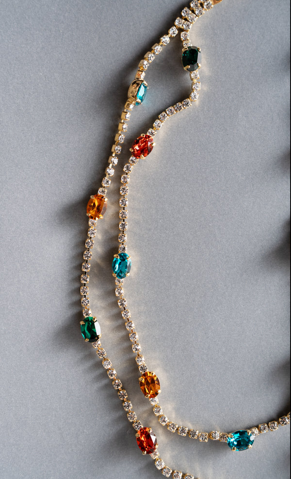 Double Chain Ovals Necklace