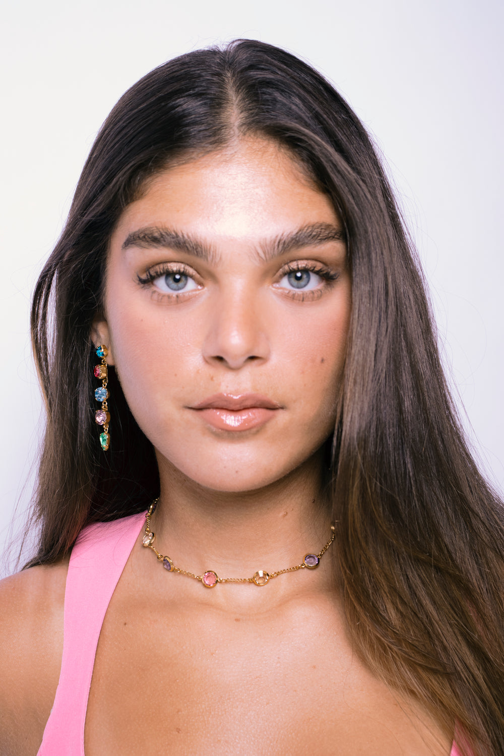 Multi Drop Crystal Earrings