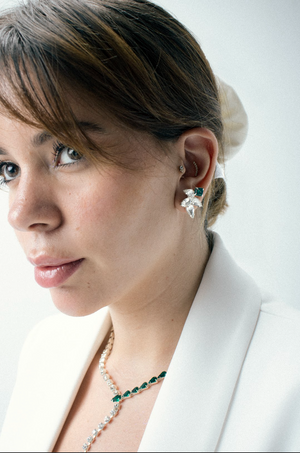 Emerald Pear Earrings