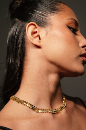 The Baguette Cascade Necklace The Gold Edit