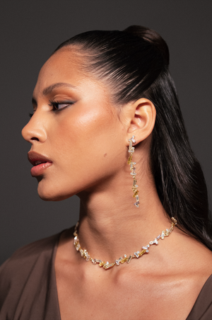 Crushed Crystals Necklace The Gold Edit