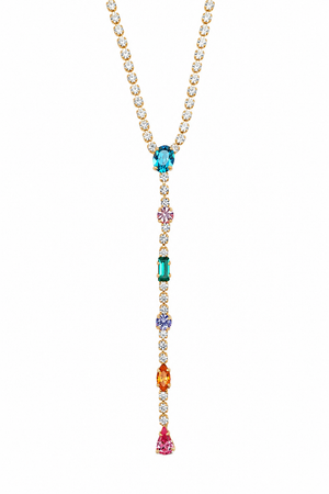 Mixed Shape Drop Necklace