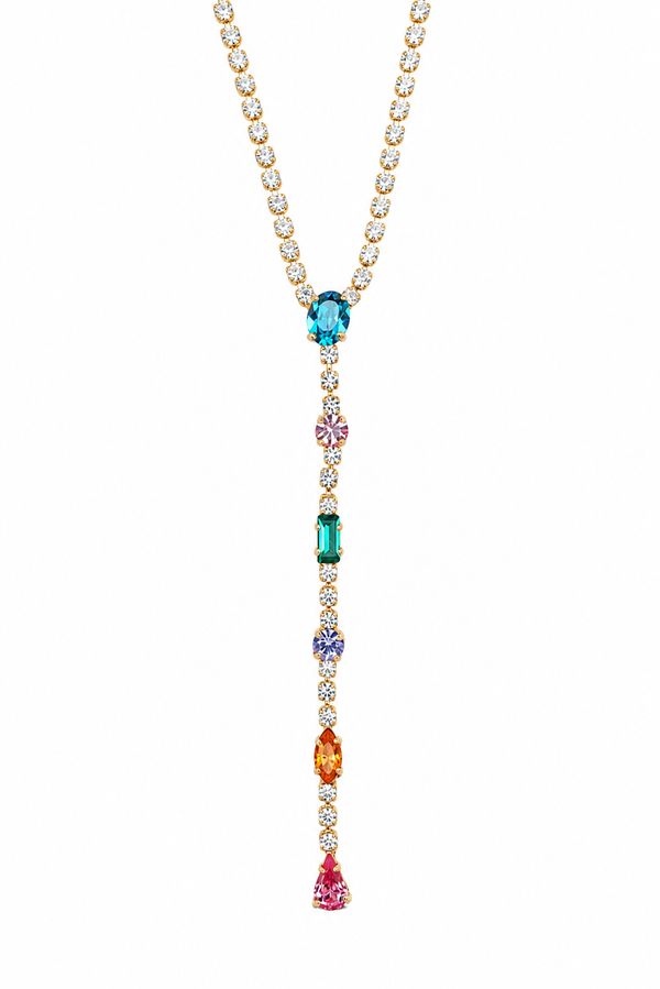 Mixed Shape Drop Necklace