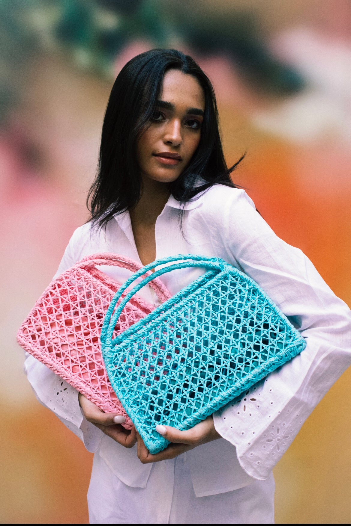 THE CRESCENT RAFFIA BAG