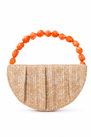 Luna Raffia Bag in Green