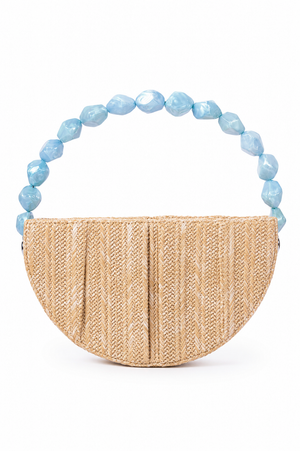 Luna Raffia Bag in Green
